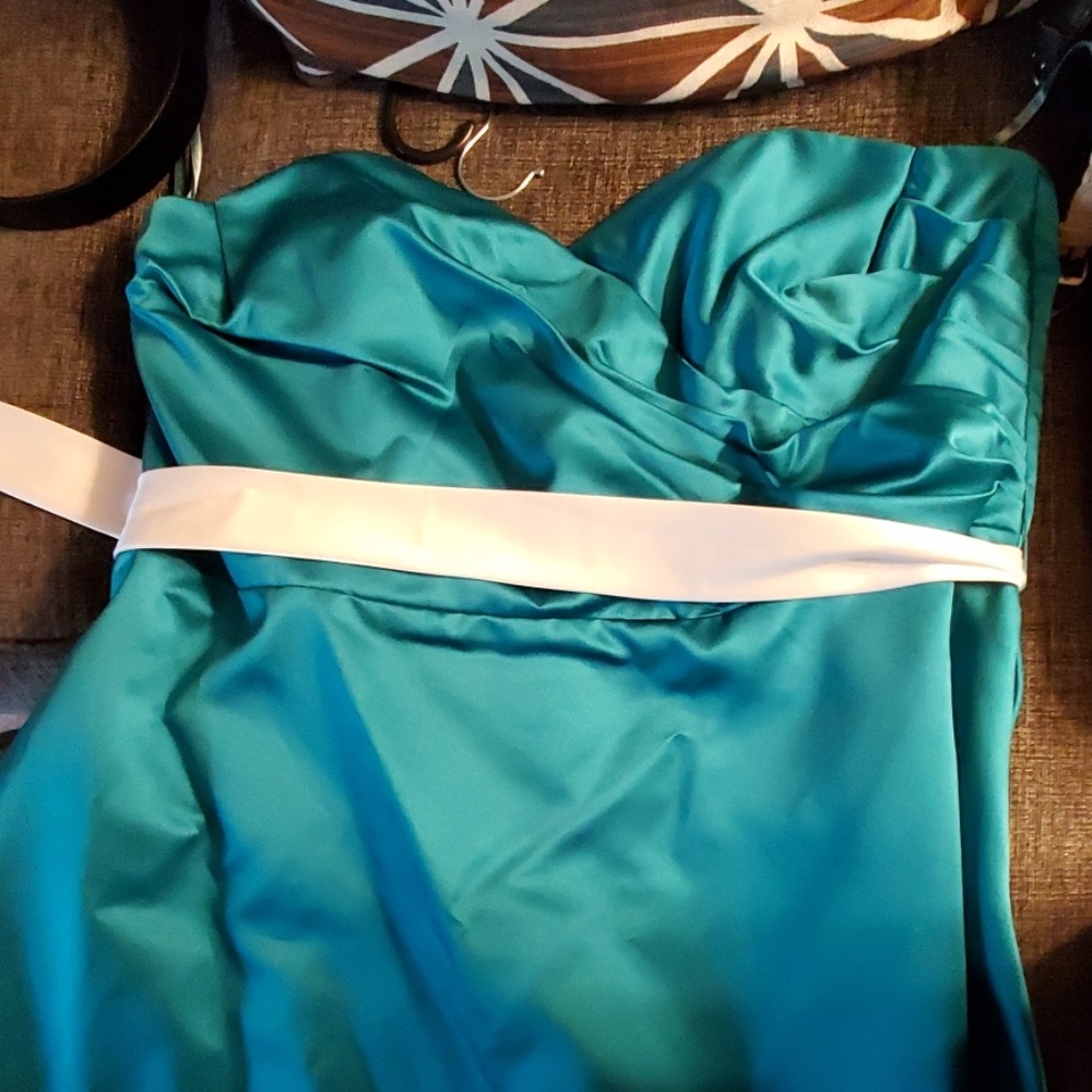 Teal special occasion dress